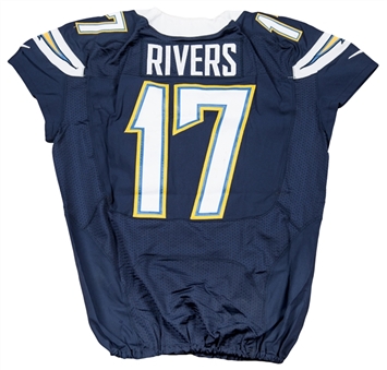 2012 Philip Rivers Game Used Photo-Matched Chargers Jersey 12/16/12  (MeiGray)
